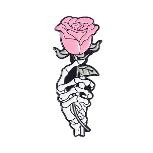 Broche En Émail Coeur Rose, Insigne Démon, Tête De Mort, Pierre Tombale Drôle, Épinglettes Punk, Cadeau De Bijoux, Salle Plus Lente, Goth, Sorcière, Mauvais ¿Il, Pizza