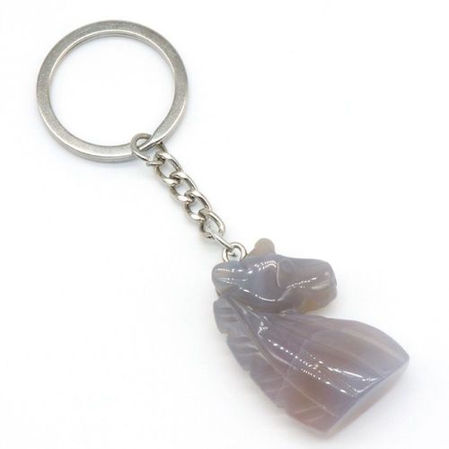 Pierre Naturelle Personnalisée, Quartz Rose, Unakite, Cheval, Porte-Clés, Pendentif De Sac, Bijoux Exquis, Cadeau De Ixd'anniversaire, 25x36mm