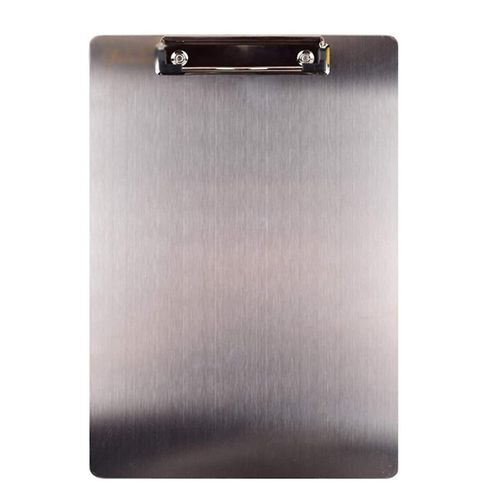 Dossier Presse-Papiers En Métal A4 Acier Inoxydable Clip Board Bill Storage Folder Writing File Board Attelles