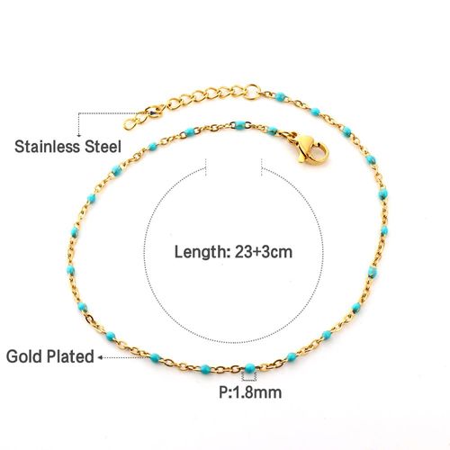 Bracelets De Cheville En Acier Inoxydable, Style Bohème, Perles, Coquillage, Pendentif, Lien De Câble, Accessoire De Sandales De Plage