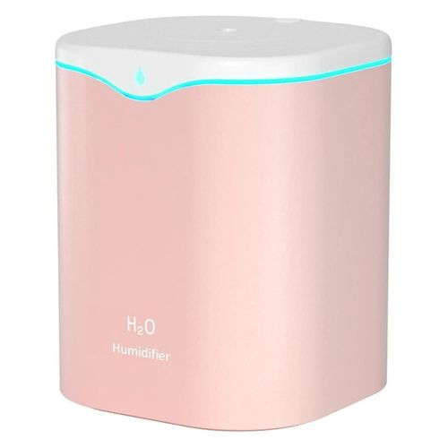 Humidificateurs pour chambre à coucher, humidificateurs à brume froide de 2,2 L pour chambre à coucher, humidificateur de bureau portable USB, ultrasons silencieux, rose