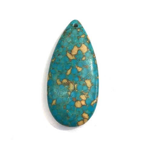 Collier En Pierre Naturelle, Pendentif En Forme De Goutte, Turquoise, Vert, Bleu, Perles Amples, Tendance, Bricolage, Chaîne De Chandail, Accessoires De Bijoux, Fabrication De Cadeaux