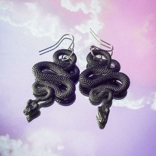 Boucles D'oreilles À Breloques Gothiques Viper Pour Femmes Et Filles, Bijoux De Sorcellerie, Accessoires De Mode, Cadeau Mystérieux, Pendentif De Salle Noire