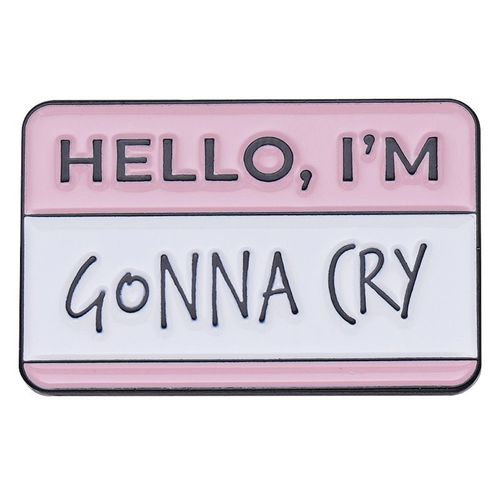 Broche En Émail Lettre Bonjour, Problème D'anlande, Meilleure Chimie, Bébé Des Années 90, Être Heureux, Badge En Métal, Épinglette Punk, Accessoire Bijoux, Cadeau