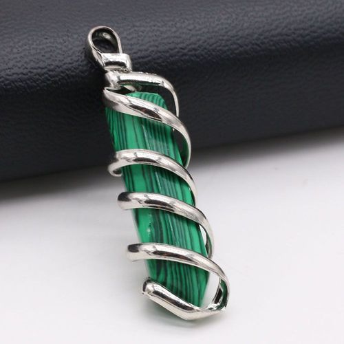 Pendentif Prisme En Spirale En Alliage De Pierres Précieuses Naturelles, Améthyste, ¿Il De Tigre, Artisanat, Bricolage De Collier, Boucle D'oreille, Accessoires De Bijouterie