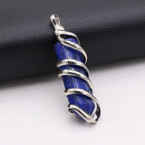 Pendentif Prisme En Spirale En Alliage De Pierres Précieuses Naturelles, Améthyste, ¿Il De Tigre, Artisanat, Bricolage De Collier, Boucle D'oreille, Accessoires De Bijouterie