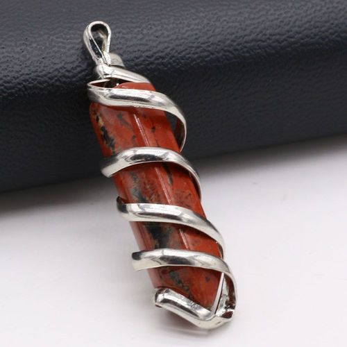 Pendentif Prisme En Spirale En Alliage De Pierres Précieuses Naturelles, Améthyste, ¿Il De Tigre, Artisanat, Bricolage De Collier, Boucle D'oreille, Accessoires De Bijouterie