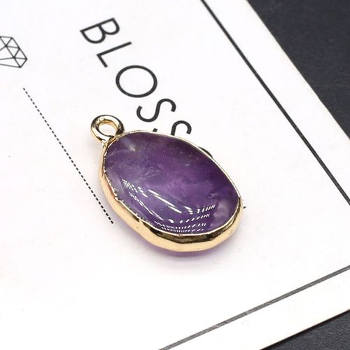 Pierre Naturelle Ovale Or Bord Pendentif Jade Aventurine Pour Femmes, Fabrication De Bijoux Bricolage Collier Boucle D'oreille Accessoires Cadeau
