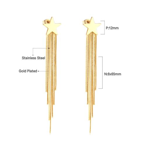 Luxsteel-Boucles D'oreilles Pendantes À Long Pompon Pour Femme, Coeur Noir Tendance, Breloque D'amour, Piercing D'oreille En Acier Inoxydable, Bijoux Cadeaux, 2023