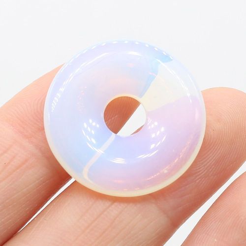 Perle En Pierre Naturelle, Grand Trou, Quartz Rose, Cristal D'agate, Pour La Fabrication De Bijoux, Collier, Bracelet, Artisanat Fait À La Main, 25x25mm