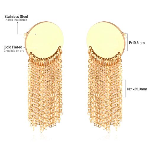 Luxsteel-Boucles D'oreilles Pendantes À Long Pompon Pour Femme, Coeur Noir Tendance, Breloque D'amour, Piercing D'oreille En Acier Inoxydable, Bijoux Cadeaux, 2023