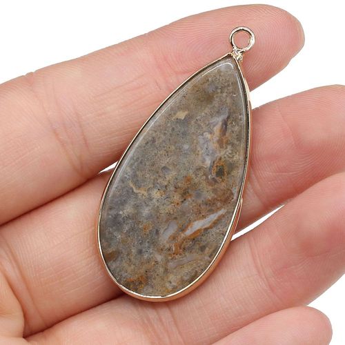 Pendentif Amazonite Naturel En Forme De Goutte D'eau, Améthystes Naturels Pour Femmes Et Hommes, Fabrication De Bijoux Diy, Collier 20x45mm