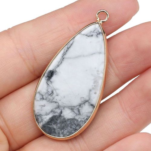 Pendentif Amazonite Naturel En Forme De Goutte D'eau, Améthystes Naturels Pour Femmes Et Hommes, Fabrication De Bijoux Diy, Collier 20x45mm