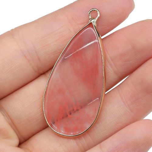 Pendentif Amazonite Naturel En Forme De Goutte D'eau, Améthystes Naturels Pour Femmes Et Hommes, Fabrication De Bijoux Diy, Collier 20x45mm