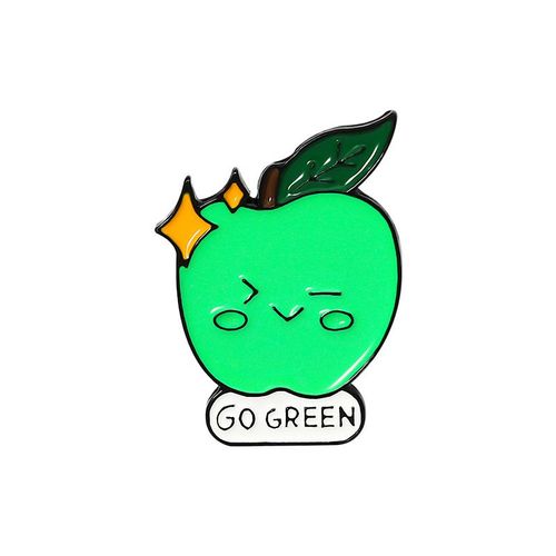 Broche En Émail Cantique Mignonne, Plante Verte En Pot, Dessin Animé, Pomme, Élan, Plante, Économie D'eau, Badge En Métal, Accessoires De Bijoux, Épinglettes