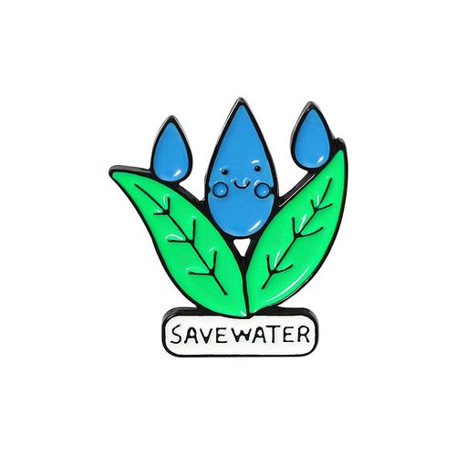 Broche En Émail Cantique Mignonne, Plante Verte En Pot, Dessin Animé, Pomme, Élan, Plante, Économie D'eau, Badge En Métal, Accessoires De Bijoux, Épinglettes