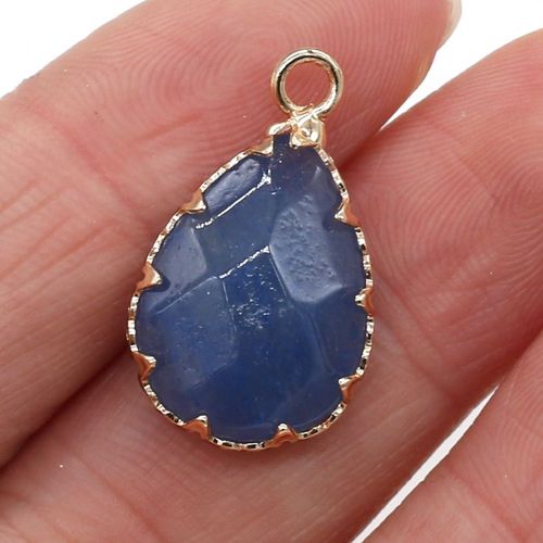 Pendentif En Pierre D'agates Naturelles, En Forme De Goutte D'eau, Quartz Naturel, Améthystes, Pour La Fabrication De Bijoux, Collier À Faire Soi-Même, 14x23mm