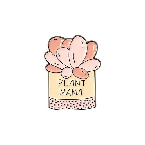 Broche En Émail Cantique Mignonne, Plante Verte En Pot, Dessin Animé, Pomme, Élan, Plante, Économie D'eau, Badge En Métal, Accessoires De Bijoux, Épinglettes