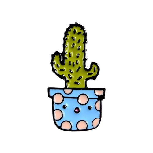 Broche En Émail Cantique Mignonne, Plante Verte En Pot, Dessin Animé, Pomme, Élan, Plante, Économie D'eau, Badge En Métal, Accessoires De Bijoux, Épinglettes