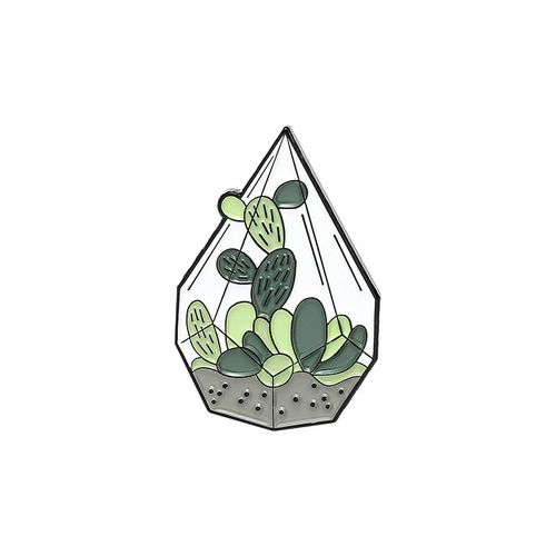 Broche En Émail Cantique Mignonne, Plante Verte En Pot, Dessin Animé, Pomme, Élan, Plante, Économie D'eau, Badge En Métal, Accessoires De Bijoux, Épinglettes