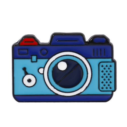 Broche En Émail D'imprimante De Dessin Animé, Insigne En Métal Mignon, Épinglettes Punk, Amour De L'appareil Photo Arc-En-Ciel, Machine À Coudre, Valise, Toilette, Cadeau De Bijoux