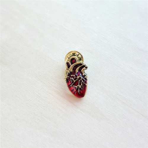 Broche Gothique En Émail En Forme De C¿Ur Pour Le Corps, Badge Métallique Rouge, Couleur Or/Argent, Broches De Revers, Punk, Vêtements, Accessoires, Bijoux, Cadeau