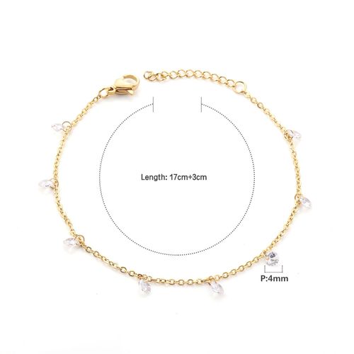 Luxusteel-Bracelet Mauvais ¿Il Bleu Pour Femme, Main Hamsa, Document Or, Acier Inoxydable, Coeur Ikcharm, Bracelet Lien, Bijoux De Ix