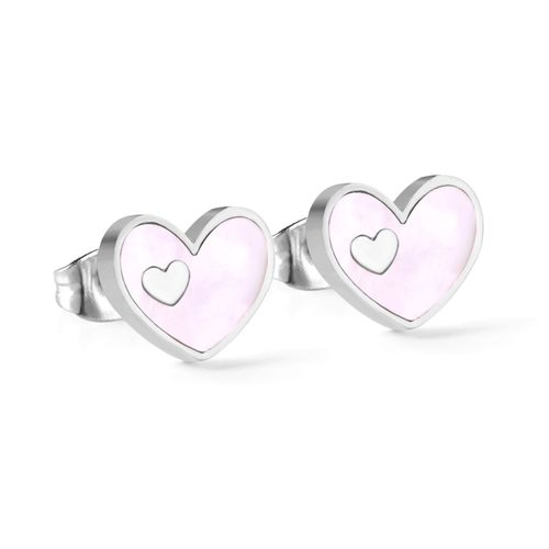 Luxusteel-Boucles D'oreilles À Clous En Coquillage De C¿Ur Pour Dames, Enfant, Fille, Acier Inoxydable, Rouge, Bleu, Rouge Rose, Blanc, Noir, Boucle D'oreille Pour Document, Bijoux