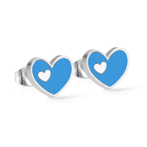 Luxusteel-Boucles D'oreilles À Clous En Coquillage De C¿Ur Pour Dames, Enfant, Fille, Acier Inoxydable, Rouge, Bleu, Rouge Rose, Blanc, Noir, Boucle D'oreille Pour Document, Bijoux