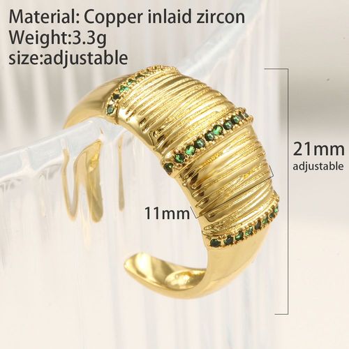 Bagues Réglables En Cristal Micro Pavé Doré Pour Femmes, Bague Géométrique, Ronde, Gothique, Hip Hop, Punk, Bijoux Fantaisie, Document