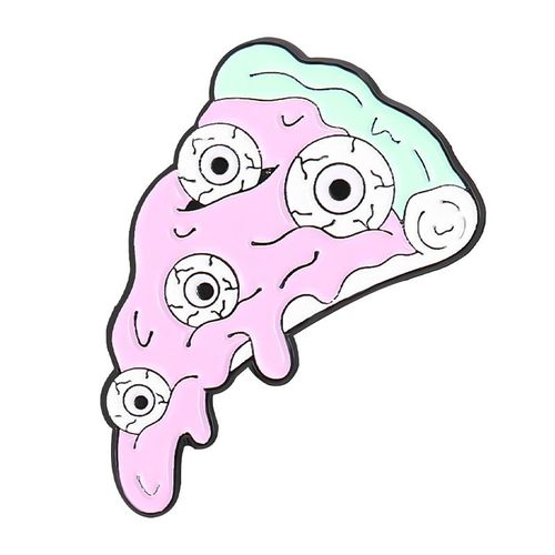 Broche En Émail Coeur Rose, Insigne Démon, Tête De Mort, Pierre Tombale Drôle, Épinglettes Punk, Cadeau De Bijoux, Salle Plus Lente, Goth, Sorcière, Mauvais ¿Il, Pizza