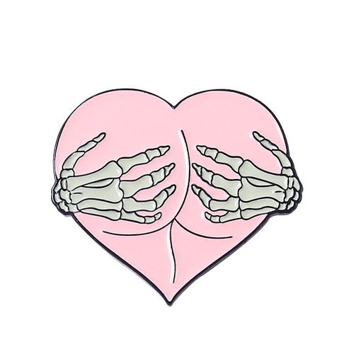 Broche En Émail Coeur Rose, Insigne Démon, Tête De Mort, Pierre Tombale Drôle, Épinglettes Punk, Cadeau De Bijoux, Salle Plus Lente, Goth, Sorcière, Mauvais ¿Il, Pizza