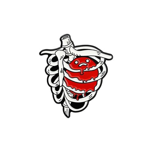 Broche Gothique En Émail Avec Motif De Crâne Rose, C¿Ur, Vampire, Bateau, Rat, Côtelé, Danemark Ge Créatif, Bijoux De Sorcière, Accessoires De Vêtements Punk, Épinglettes