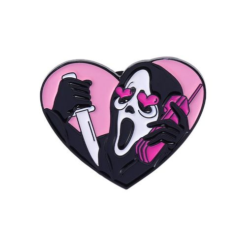 Broche En Émail Coeur Rose, Insigne Démon, Tête De Mort, Pierre Tombale Drôle, Épinglettes Punk, Cadeau De Bijoux, Salle Plus Lente, Goth, Sorcière, Mauvais ¿Il, Pizza