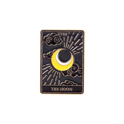 Broche De Tarot Gothique En Émail, Soleil, Croix, Lune, Épée, Corbeau, Modules De Chat Noir, Insigne En Métal, Épinglettes Punk, Accessoires De Bijoux