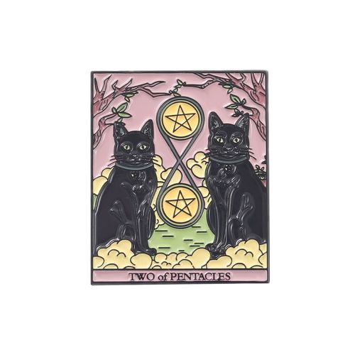 Broche De Tarot Gothique En Émail, Soleil, Croix, Lune, Épée, Corbeau, Modules De Chat Noir, Insigne En Métal, Épinglettes Punk, Accessoires De Bijoux