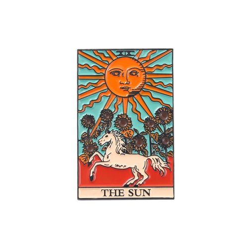 Broche De Tarot Gothique En Émail, Soleil, Croix, Lune, Épée, Corbeau, Modules De Chat Noir, Insigne En Métal, Épinglettes Punk, Accessoires De Bijoux