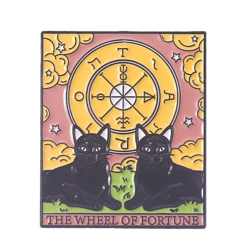 Broche De Tarot Gothique En Émail, Soleil, Croix, Lune, Épée, Corbeau, Modules De Chat Noir, Insigne En Métal, Épinglettes Punk, Accessoires De Bijoux