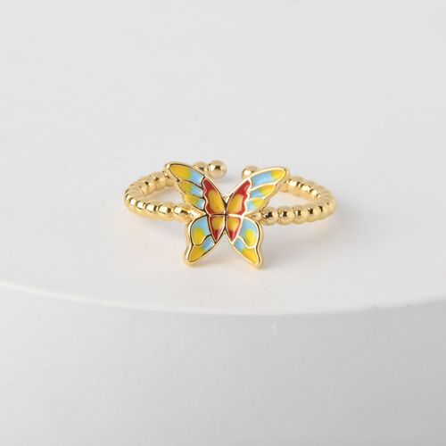 Bague Féerique En Forme De Papillon Pour Femmes, Bijoux De Fête De Mariage, En Plaqué Or/Argent, Ajustables, Cadeau D'amitié