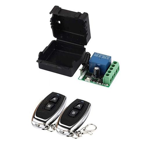 Commutateur de télécommande sans fil 433Mhz Module récepteur de relais universel DC12V 1CH Transmetteur RF Télécommande 433 Mhz