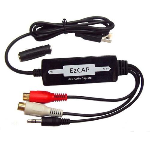 USB 3.5mm Audio Capture Grabber Edit Câble audio vers numérique pour l¿enregistrement d¿une cassette audio analogique vers