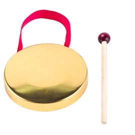 Instrument De Percussion De Gong À Main De 12 Cm Avec Marteau De Jeu Rond Pour Le Festival De L¿École