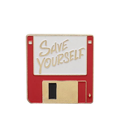 Broche En Émail D'imprimante De Dessin Animé, Insigne En Métal Mignon, Épinglettes Punk, Amour De L'appareil Photo Arc-En-Ciel, Machine À Coudre, Valise, Toilette, Cadeau De Bijoux