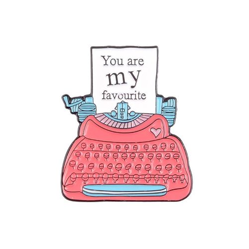 Broche En Émail D'imprimante De Dessin Animé, Insigne En Métal Mignon, Épinglettes Punk, Amour De L'appareil Photo Arc-En-Ciel, Machine À Coudre, Valise, Toilette, Cadeau De Bijoux