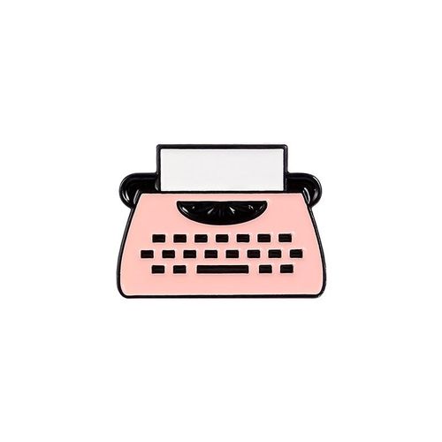 Broche En Émail D'imprimante De Dessin Animé, Insigne En Métal Mignon, Épinglettes Punk, Amour De L'appareil Photo Arc-En-Ciel, Machine À Coudre, Valise, Toilette, Cadeau De Bijoux