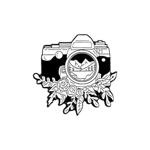 Broche En Émail D'imprimante De Dessin Animé, Insigne En Métal Mignon, Épinglettes Punk, Amour De L'appareil Photo Arc-En-Ciel, Machine À Coudre, Valise, Toilette, Cadeau De Bijoux