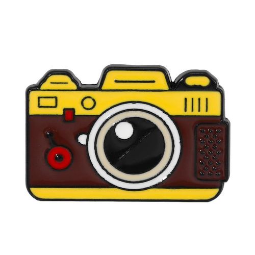 Broche En Émail D'imprimante De Dessin Animé, Insigne En Métal Mignon, Épinglettes Punk, Amour De L'appareil Photo Arc-En-Ciel, Machine À Coudre, Valise, Toilette, Cadeau De Bijoux