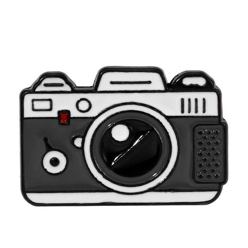 Broche En Émail D'imprimante De Dessin Animé, Insigne En Métal Mignon, Épinglettes Punk, Amour De L'appareil Photo Arc-En-Ciel, Machine À Coudre, Valise, Toilette, Cadeau De Bijoux