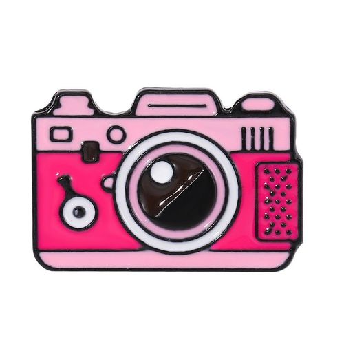 Broche En Émail D'imprimante De Dessin Animé, Insigne En Métal Mignon, Épinglettes Punk, Amour De L'appareil Photo Arc-En-Ciel, Machine À Coudre, Valise, Toilette, Cadeau De Bijoux