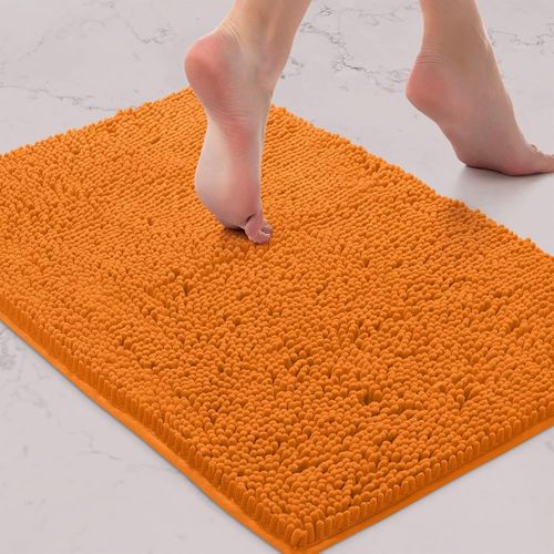 Tapis De Bain-Tapis De Salle De Bain Douche En Peluche Extra-Doux, Mat¿¿Riau En Microfibre Chenille 1 ``, Tapis De Bain Shaggy Super Absorbant |Cr¿¿Me|20 X 30